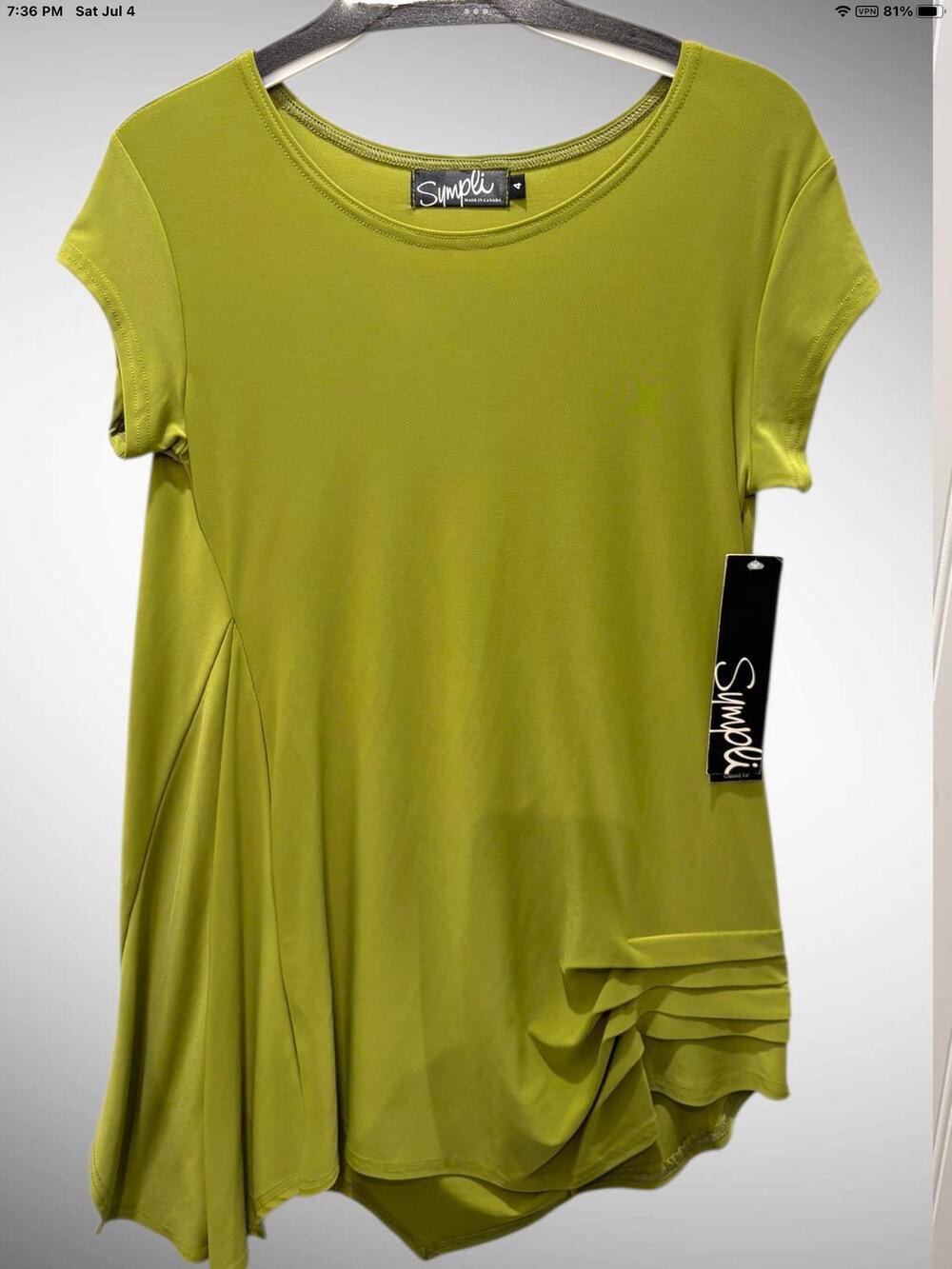 NEW SYMPLI women's pulse cap sleeve tee in bamboo